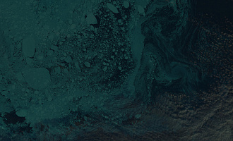 Море Баффина, космоснимок с Landsat-8, дата съемки 12.10.2017